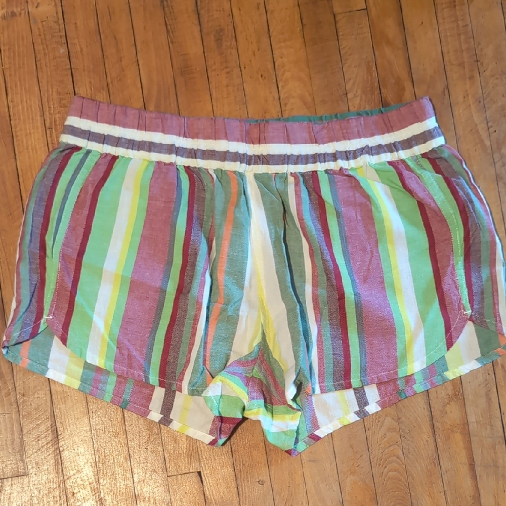 Kavu Athletic Shorts Pink and Green Vibrant Design